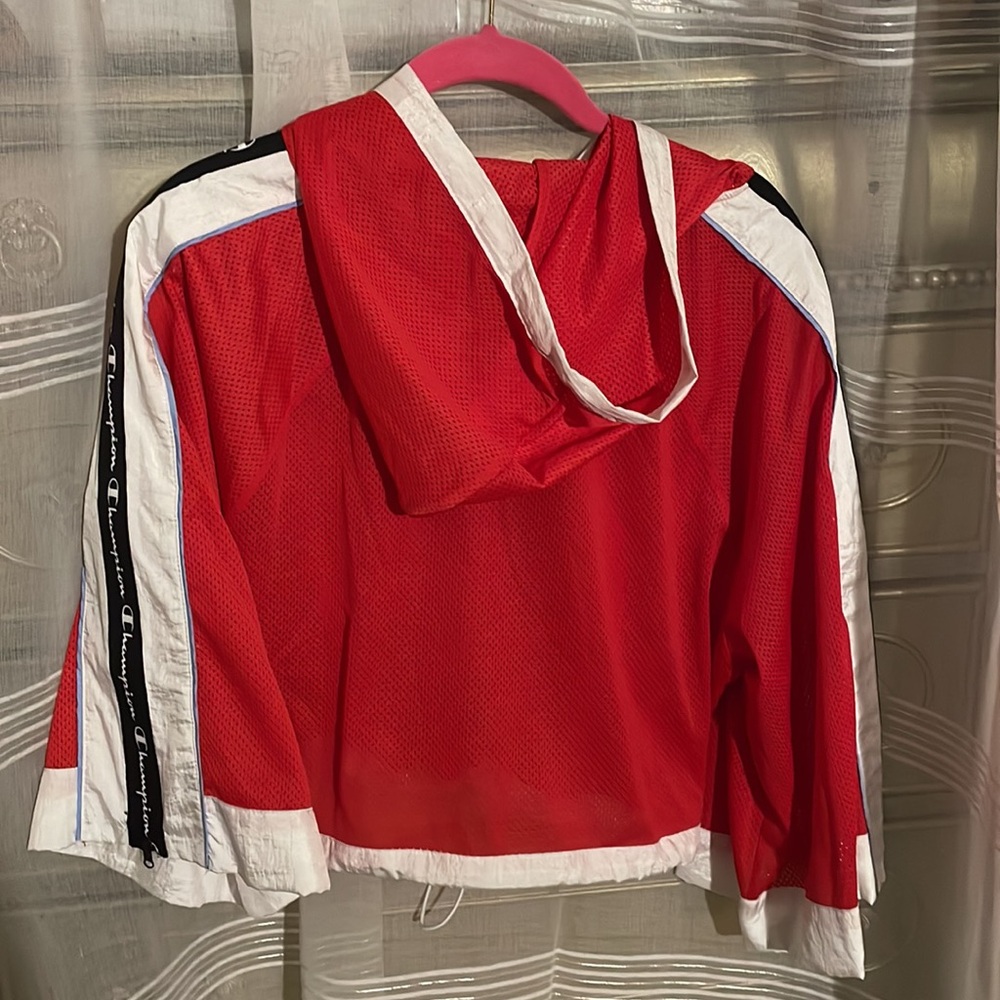 Price for 1 red Champion bell sleeve mesh hoodie - Picture 4 of 5